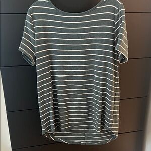Pink Clover Green Striped Tee